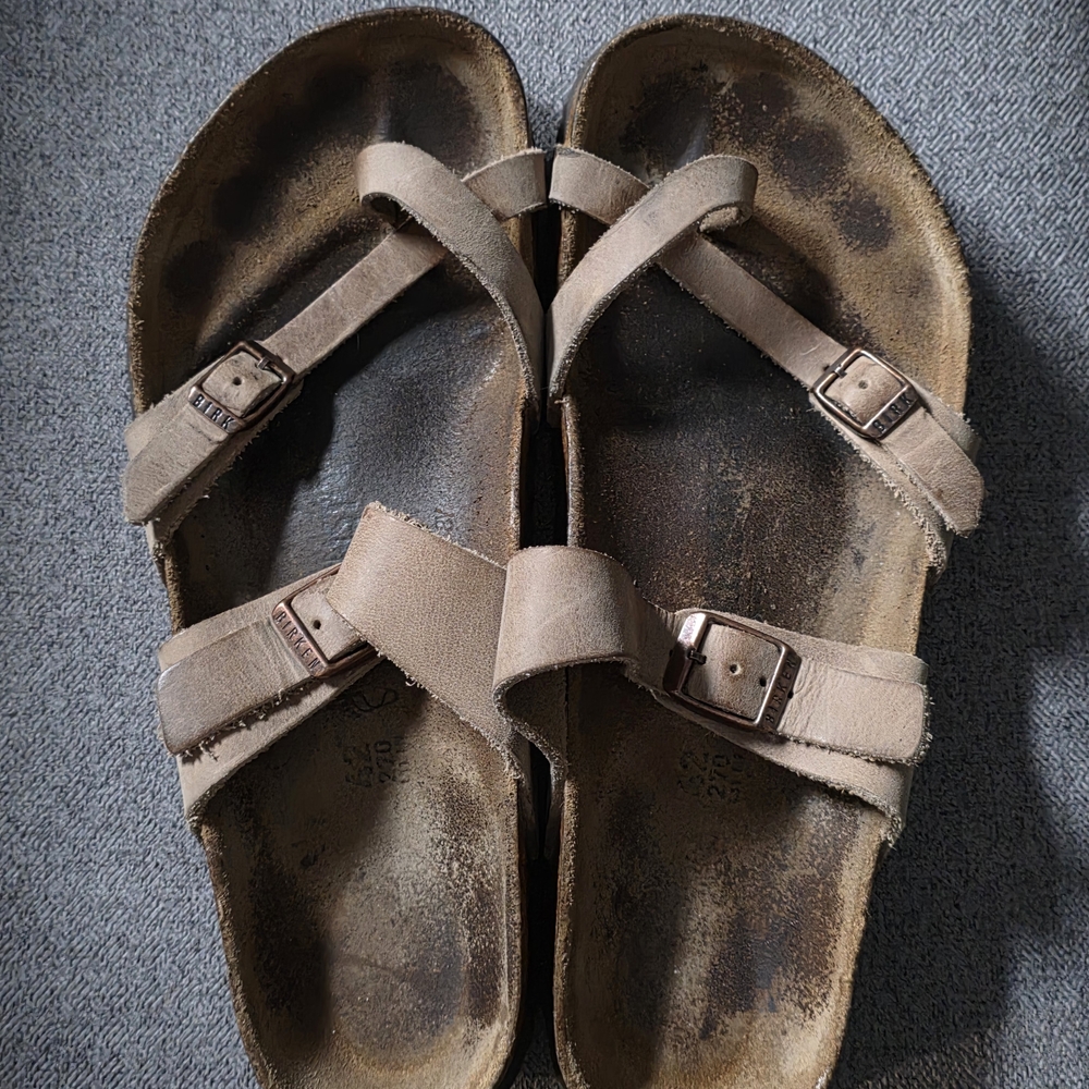 Birkenstock Brown Mayari Leather Sandals Size 42